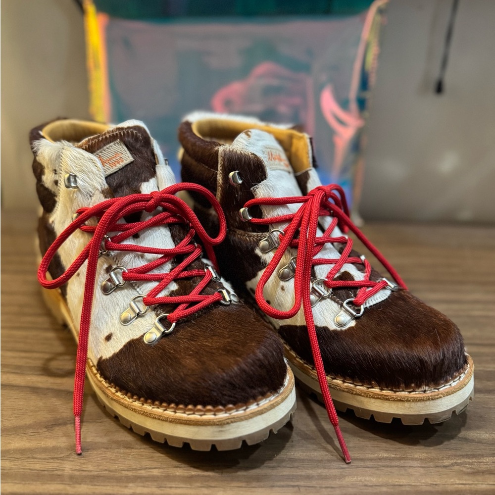 Brown & White Pony Hair Italian Women’s Boots by Montelliana 1965